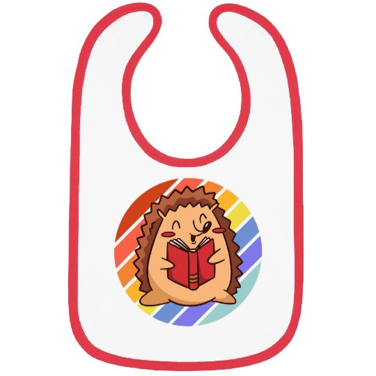 hedgehog with book Bibs
