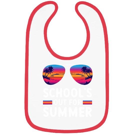 Retro Last Day of Schools Out For Summer Teacher Boys Girls 4 Bibs