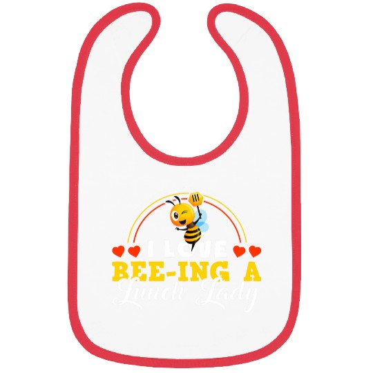 School Cafeteria Worker Lunch Lady Honey Bees I Love Bee Bibs