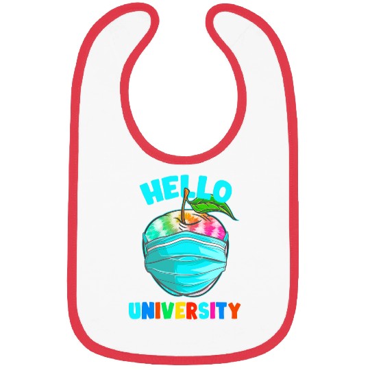 Hello Virtual University Tie Dye Print for Teacher Student Bibs