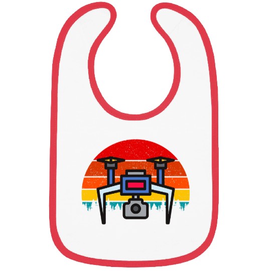 Droning Photography Quadcopter Pilot FPV Drone vintages Retro Bibs