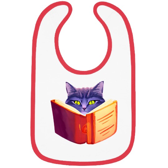 Cat Reads Book Maine Coon Cat Holder Persian Cat Bibs