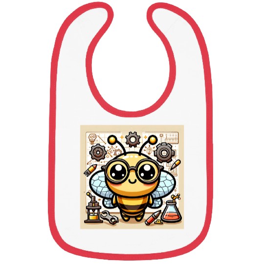 Kawaii Bee Scientist with Creative Tools Bibs