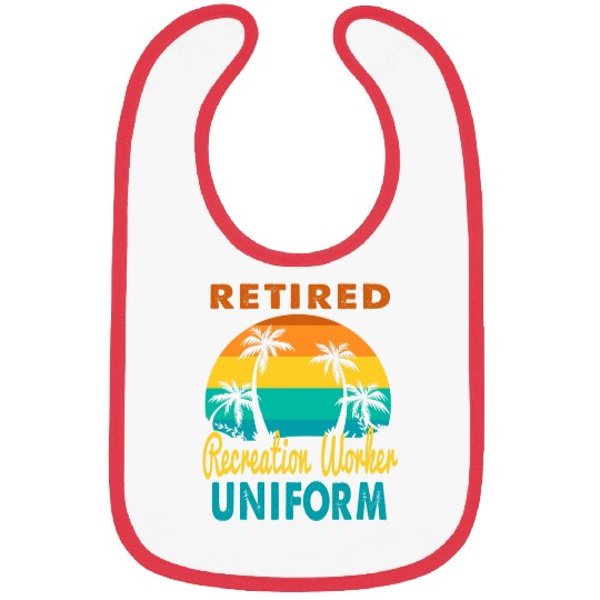 Retired Recreation Worker Uniform Tropical Island Retirement Bibs