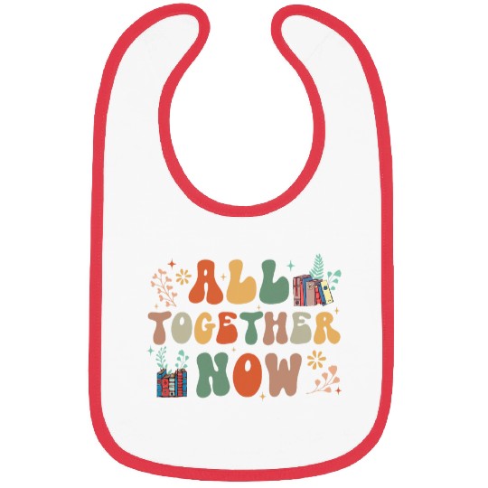 all toger now summer reading rainbow hand book lover Bibs