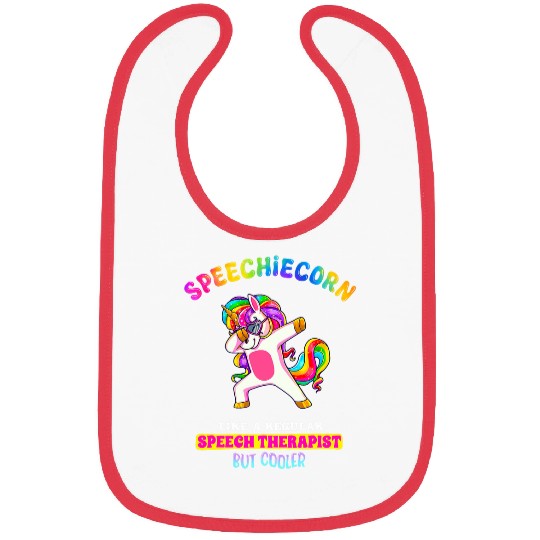 Speech Language Pathologist Funny Speech Unicorns Therapy Bibs