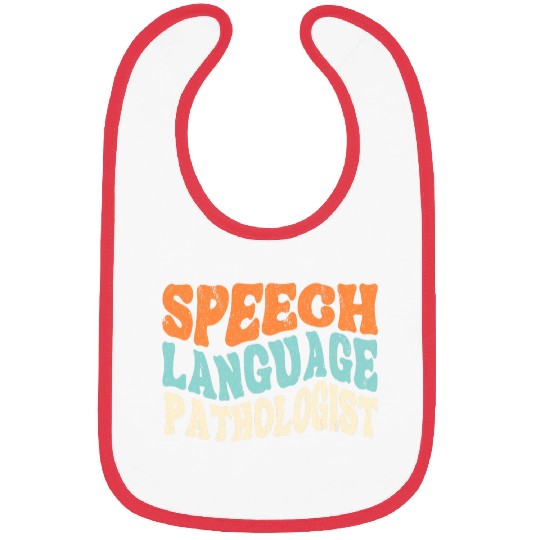 Speech Language Pathologist SLP Retro Speech Therapy Bibs