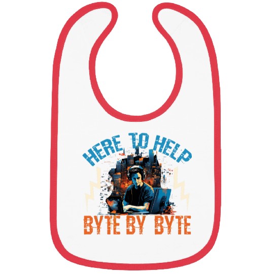 Programmer IT Here To Help Byte By Byte Tech Support Bibs