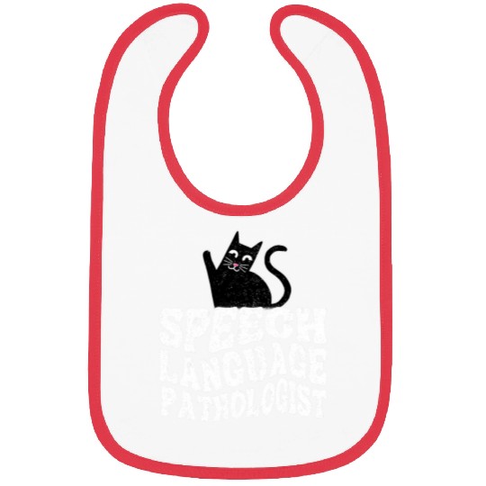 Speech Language Pathologist SLP Cat Speech Therapy Bibs