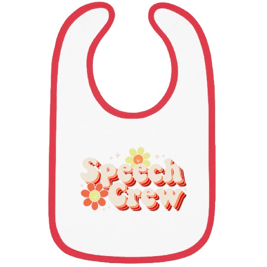 Speech Crew Language Pathologist Therapist Women SLP Therapy Bibs