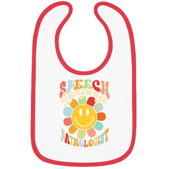 Speech Therapy Speech Language Pathologist Therapist Retro Bibs