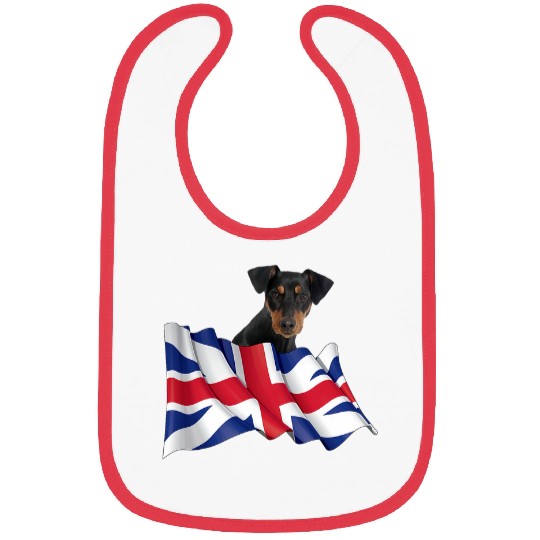 Union Jack Flag Dog German Pinscher Bibs