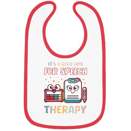 Speech Therapy Pathologist AAC Device Notes Smiling Faces Bibs