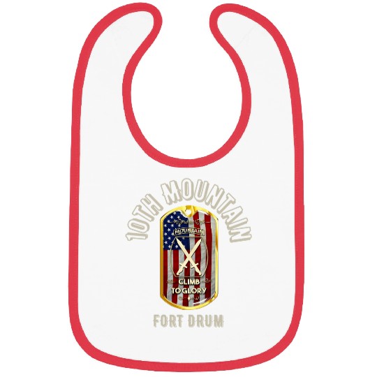 US10th Mountain Division Fort Drum Military Veteran 2 Bibs