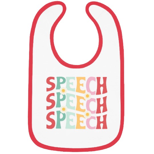 Speech Therapy Retro Speech Language Pathologist Therapist Bibs