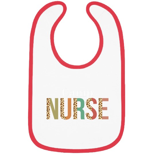 Leopard Camp nurses Print For Nursing Student Bibs