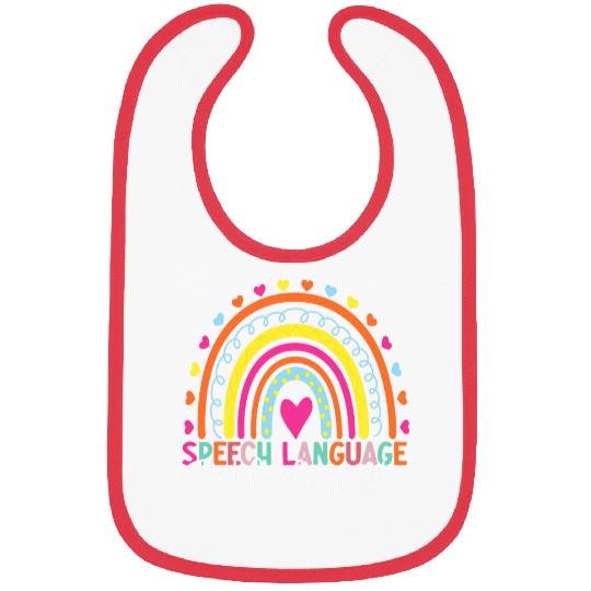Speech Therapy Rainbow Speech Language Pathologist Therapist Bibs
