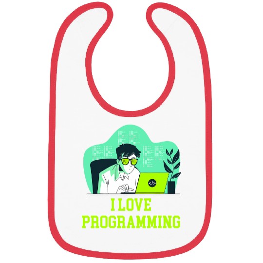 I Love Programming Professional Computer Programming Career Bibs