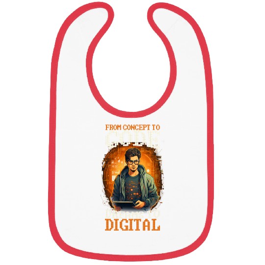 Programming Concept To Code Digital Software Developer Bibs