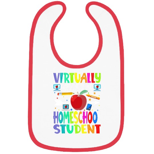Virtually Awesome Homeschool Student Back To School 1 Bibs