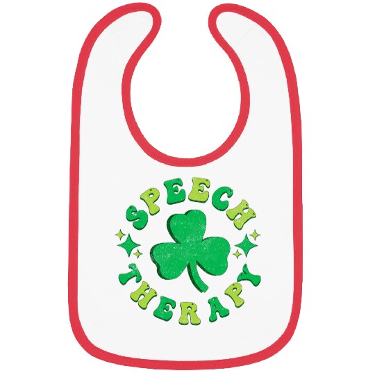 Speech Therapy St Patricks Day Retro Lucky SLP Therapist 7 Bibs