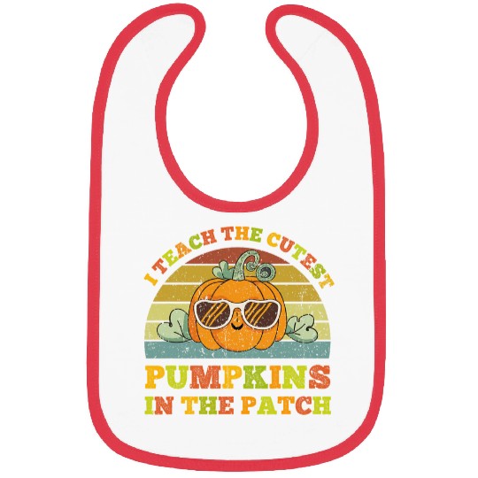I Teach The Cutest Pumpkins In The Patch Teacher Halloween 2 Bibs