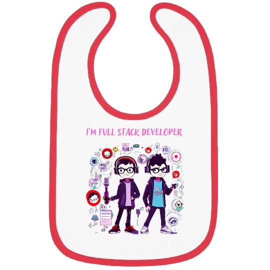 Programmer For Coder Engineer Full Stack Developer Tee 1 Bibs