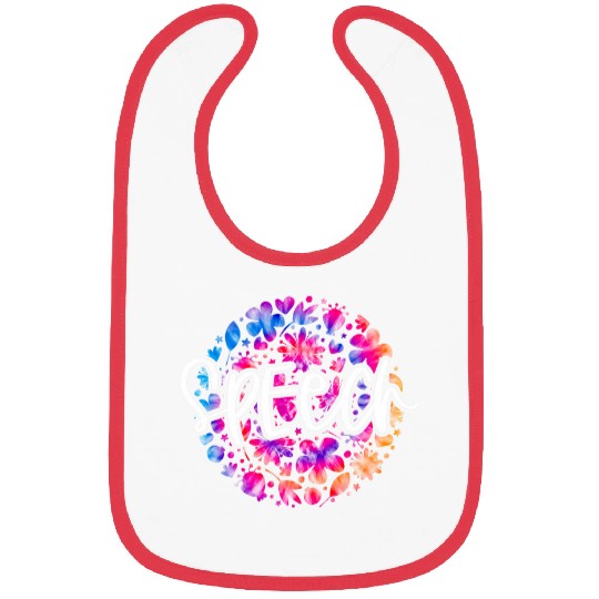 Speech Therapy Speech Language Pathologist Therapist Tie Dye Bibs