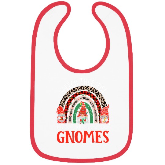 Speech Therapy Gnomes Funny Christmas SLP Therapist Bibs