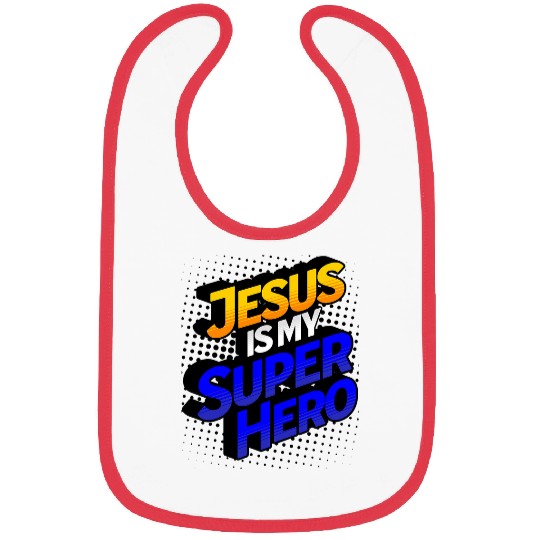 Jesus Is My Superhero Comic Book Christian Bibs