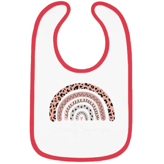 Security Supervisor Leopard Rainbow Appreciation Bibs