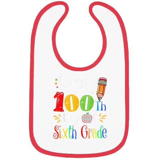 Happy 100th Day of School Kindergarten Teacher or Student 18 Bibs