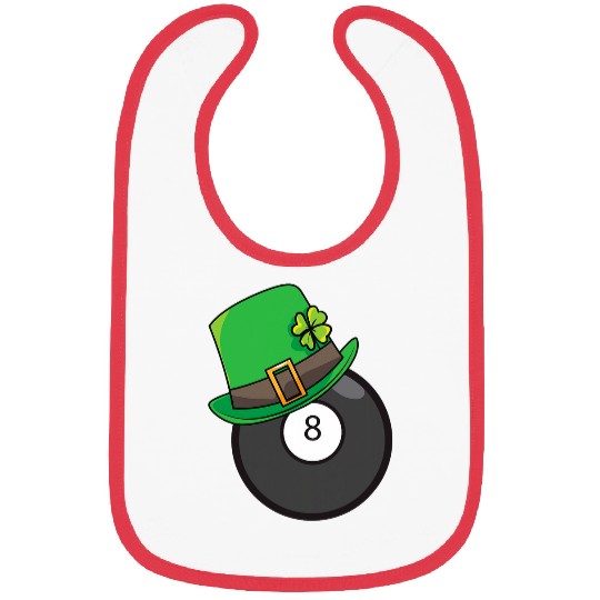 Fun St Patricks Day Billiard Lucky Pool Player 8 Ball Bibs