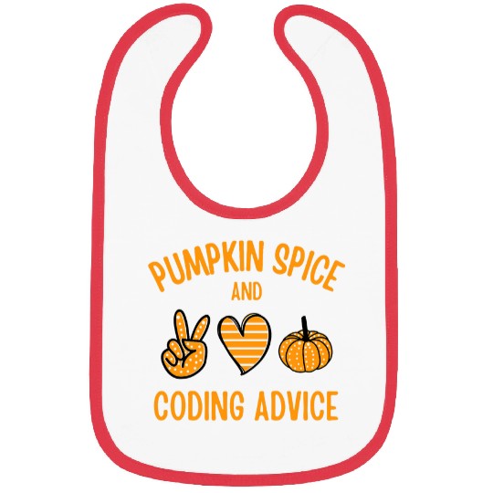 Pumpkin Spice and Coder Advice Programmer Fall Halloween Bibs