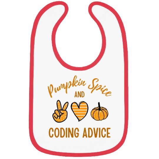 Pumpkin Spice and Coder Advice Programmer Fall Halloween 1 Bibs
