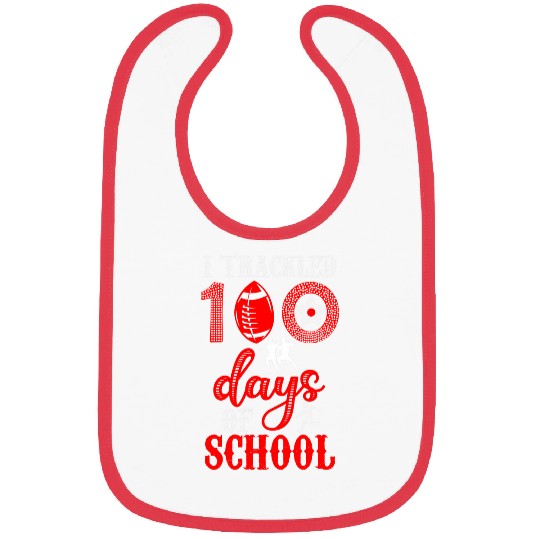 I Trackled 100 Days of School Kindergarten Teacher Student 1 Bibs