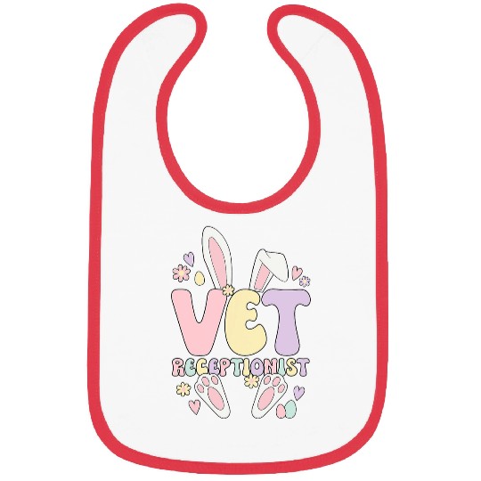 Vet Receptionist Easter Bunny Veterinary Receptionist Bibs