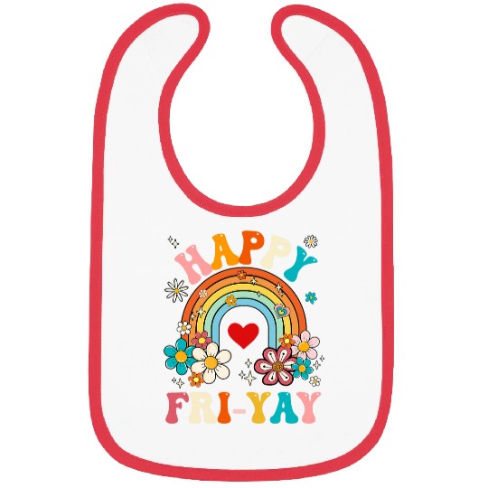 Groovy Happy FriYay Friday Lovers Fun Teacher Bibs