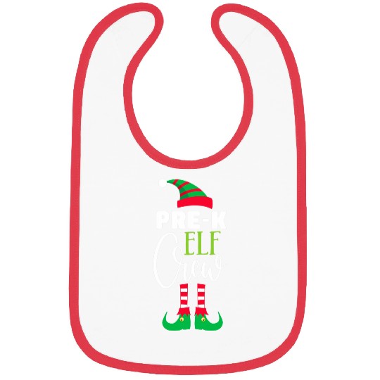 PreK Elf Crew Christmas Matching PJs Teacher Student Bibs