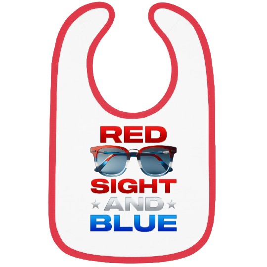 Optometry 4th of July Optician Optometrist Red Sight Blue Bibs