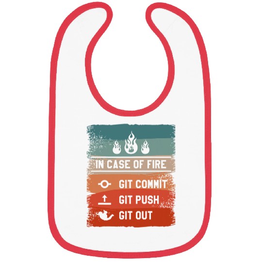 In Case Of Git Commit Git Push Git Out Programmer Coder Bibs
