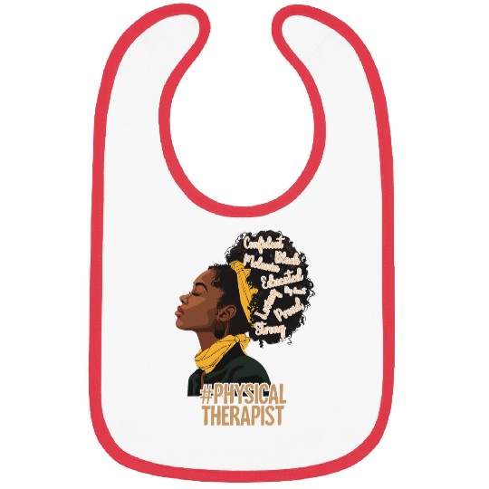 Physical Therapist Afro African American Black History Bibs