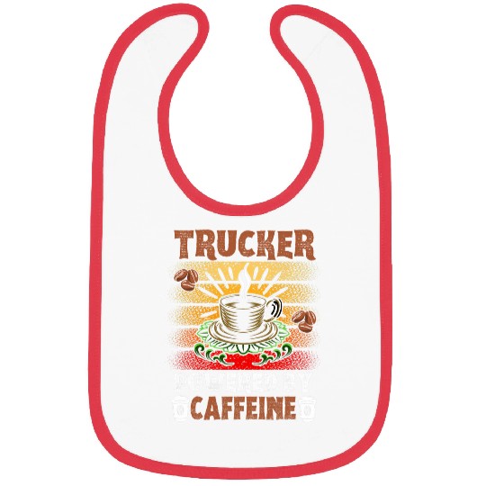 Trucker Powered By caffeines Truck Driver Bibs