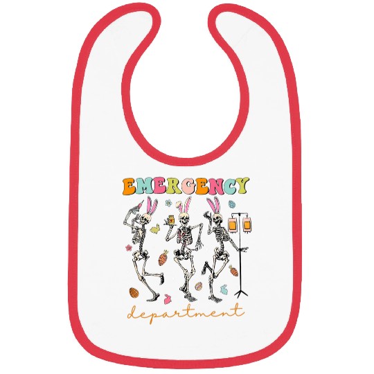 Skeletons Dancing Easter Emergency Department Er nurses Bibs