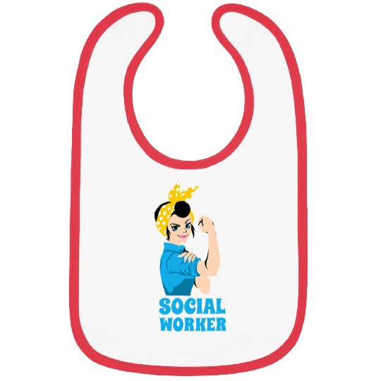 Social Worker Rosie The Riveter Bibs