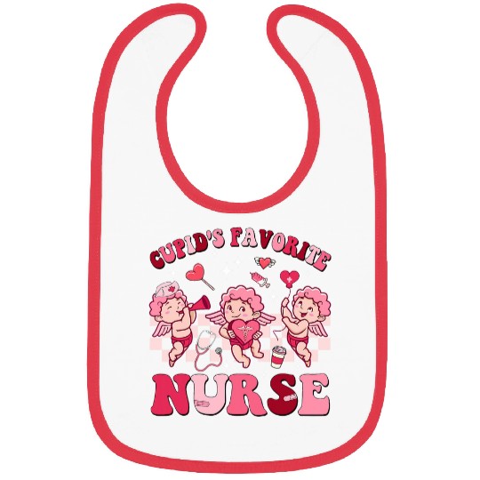 Groovy Valentines Day Cupids Favorite nurses Retro nurses Life Bibs