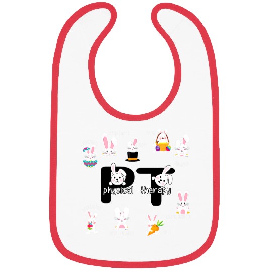 Physical Therapist Easter Bunny Rabbit PT Therapist Bibs