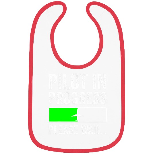 Funny Flight School Student Pilot In Progress Bibs