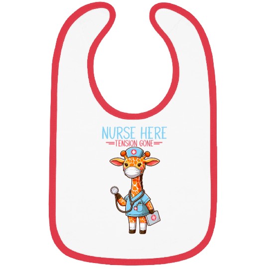 Nursing Giraffe Relaxation and Care of Giraffe Lovers nurses Bibs