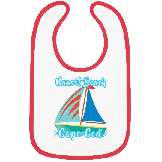 distressed nauset beach cape cod summer vacation sail boat Bibs